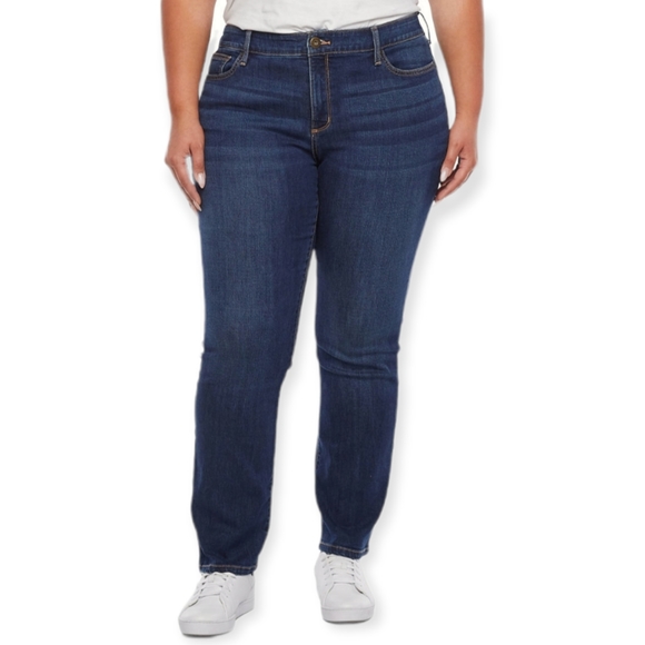St. John's Bay Mid Rise Stretch Straight Leg Jeans size women's 20WL Long Length - Picture 1 of 14
